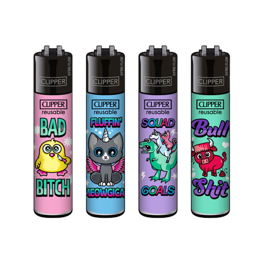 Clipper Lighters Classic Cute Slogans #2 (48pz/display)