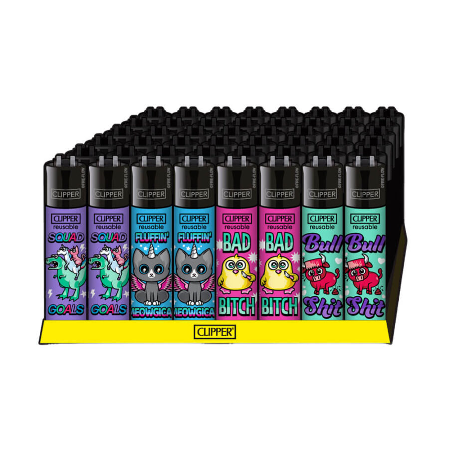 Clipper Lighters Classic Cute Slogans #2 (48pz/display)