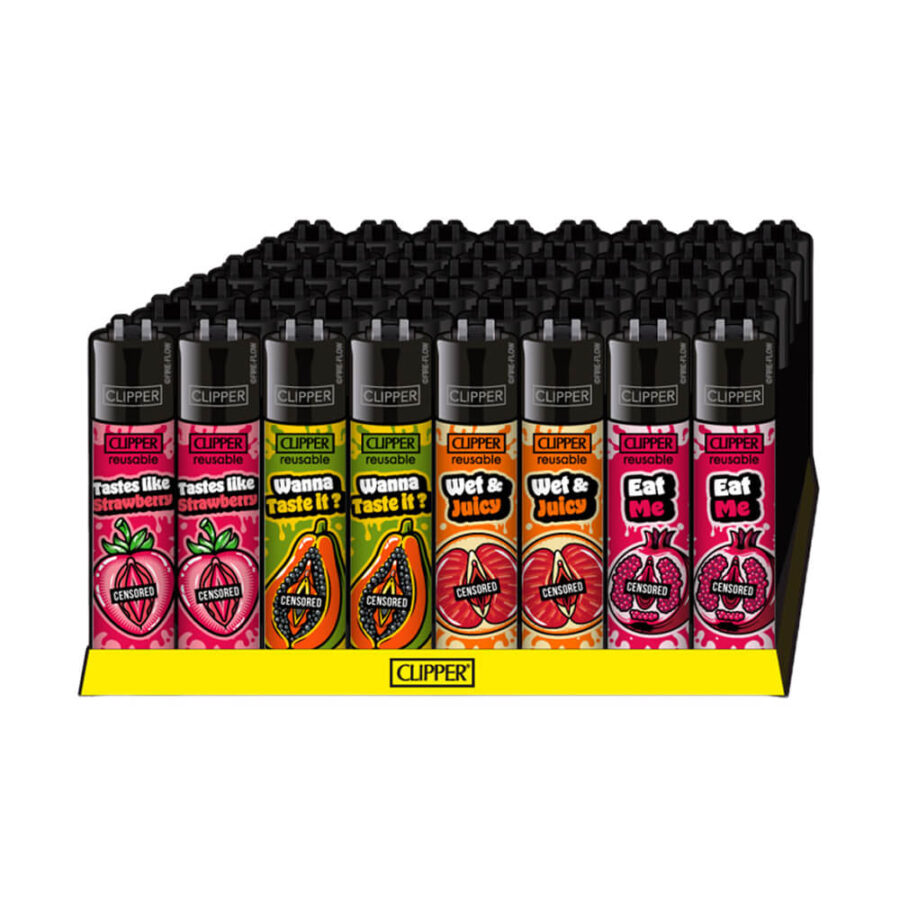 Clipper Lighters Classic Eat Your Fruits (48pz/display)