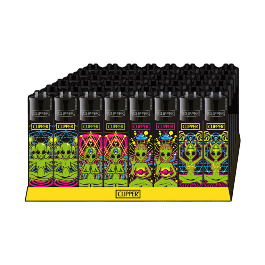Clipper Lighters Classic Trippy Alien (48pz/display)