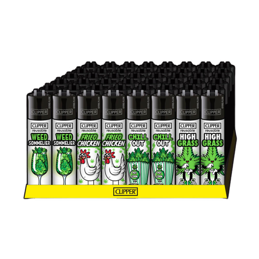 Clipper Lighters Classic Weed Slogan #10 (48pz/display)