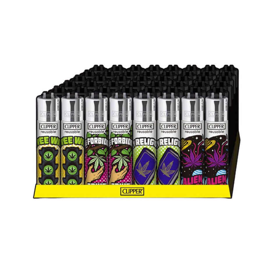Accendini Clipper Classic Weed Laws (48 pz:espositore) - Ingrosso 2