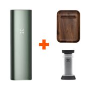 Bundle PAX Plus Complete Kit Sage Dry Herb Vaporizer + Wooden Tray + Puck Press