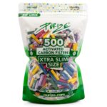 PURIZE Filtro al Carbone Attivo – XTRA Slim 6 mm 500 pz PURIZE Activated Carbon Filter XTRA Slim Size 6mm 500pcs