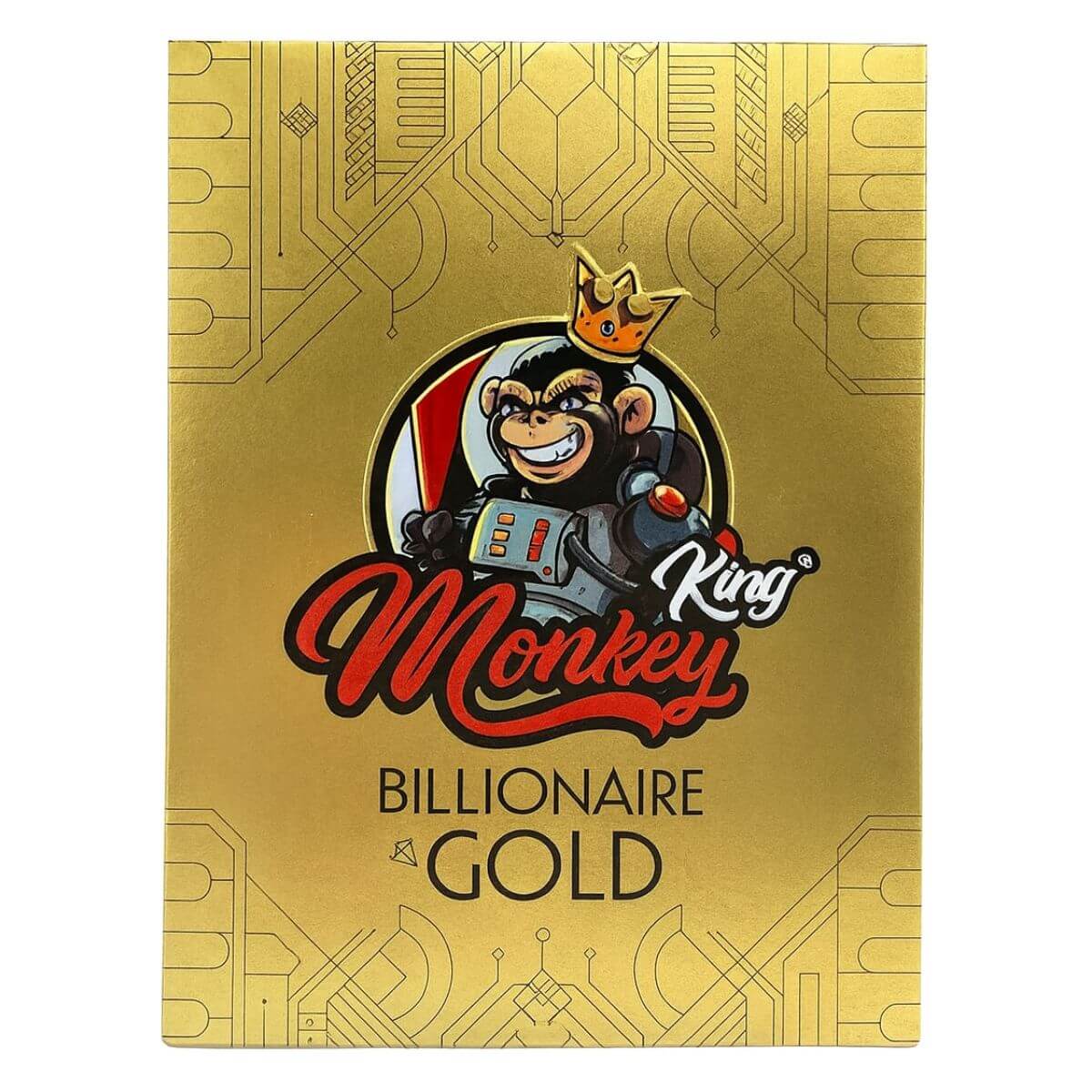 Monkey-King-billionaire-Gold-KS-cartine-ultrathin-non-sbiancate-(24pzdisplay) Monkey King Billionaire Gold KS Unbleached Ultrathin Rolling Papers 24pcsdisplay