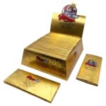 Monkey King billionaire Gold XL cartine ultrathin non sbiancate da 130 mm (24 pz/espositore) Monkey King Billionaire Gold XL Unbleached Ultrathin Rolling Papers 130 mm 24pcsdisplay 2