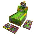 Monkey King Unbleached Rolling Papers Alien Burst King Size Slim with Tips 24pcsdisplay