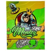 Monkey King cartine non sbiancate alien burst King size slim con filtri (24 pz/espositore) 2 Monkey King Unbleached Rolling Papers Alien Burst King Size Slim with Tips 24pcsdisplay 2