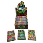 Monkey King cartine non sbiancate Monsters King size slim con tips (24 pz/display) Monkey King Unbleached Rolling Papers Monsters King Size Slim with Tips 24pcsdisplay
