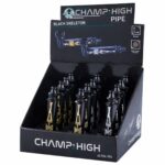Champ High Pipa Scheletro Nera (12pcs/espositore) Champ High Black Skeleton Pipe 12pcsdisplay