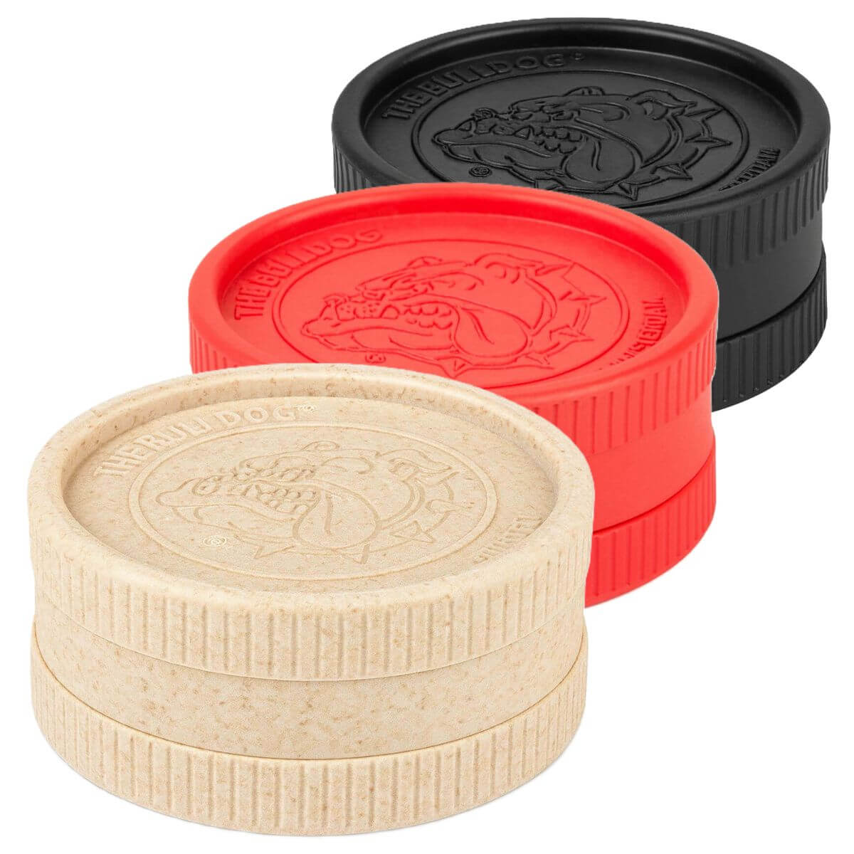 The Bulldog Eco Grinder a 2 parti – 55mm (24 pezzi/espositore) The Bulldog Eco 2 Parts Grinder – 55mm 24pcsdisplay