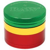 hammercraft x raw 4 piece rasta metal grinder 1