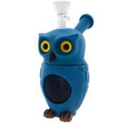wholesale owl silicone bong blue 16cm