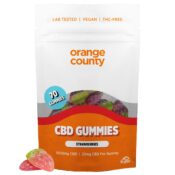 Orange County CBD Gummies Strawberry Flavour Large Bag 1600mg CBD