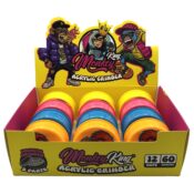 Monkey King Grinder in Acrilico 3 parti 60mm (12pz/display)