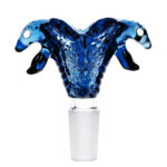 Braciere per Bong in Vetro Doppio Serpente Blu 18mm glass bowl snake blue