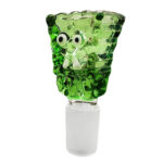 Braciere per Bong in Vetro Spugna Cartone Animato Verde 18mm glass bowl sponge green