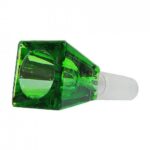 Braciere per Bong in Vetro Cubo Rettangolare Verde 18mm rectangular cube green