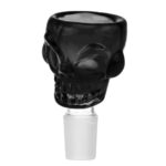 Braciere per Bong in Vetro Skull Nero 18mm wholesale glass bowl skull black