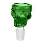 Braciere per Bong in Vetro Skull Verde 18mm wholesale glass bowl skull green