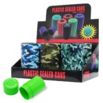 Lattine di plastica sigillate per conserve Army Camo (6pezzi/display) wholesale plastic sealed cans army