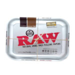 RAW Vassoio per rollare Silver Medium wholesale raw rolling tray metallic silver 3543653