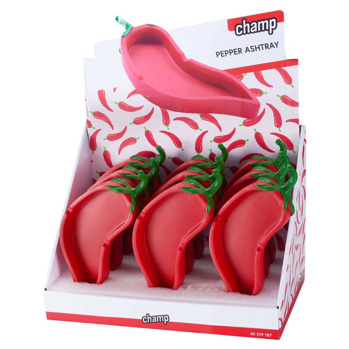 Champ High Posacenere Peperoncino (9 pz/display) Champ High Posacenere Peperoncino (9 pz/display)