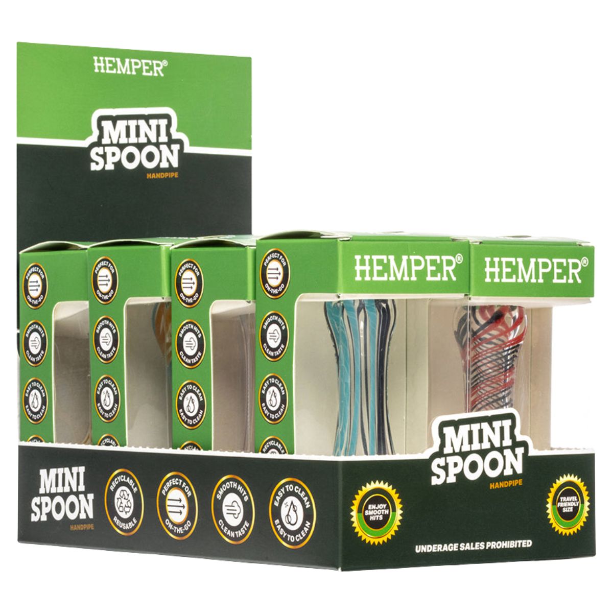 Hemper Mini Spoon Pipe (8 pz./espositore) Hemper Mini Spoon Pipe (8 pz./espositore)