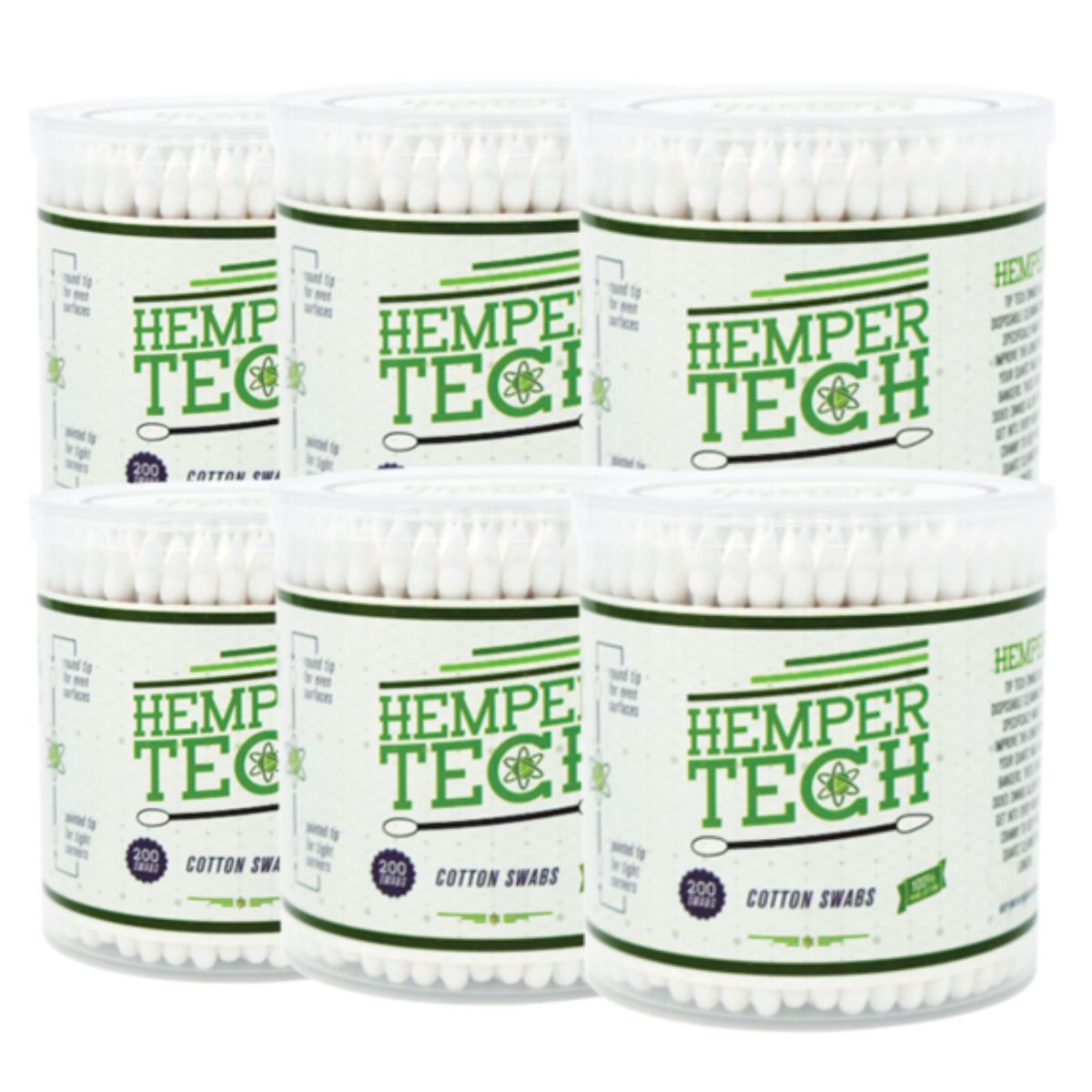 Hemper Tech Cotton Buds 200 pz (6 pz espositore) Hemper Tech Cotton Buds 200 pz (6 pz espositore)