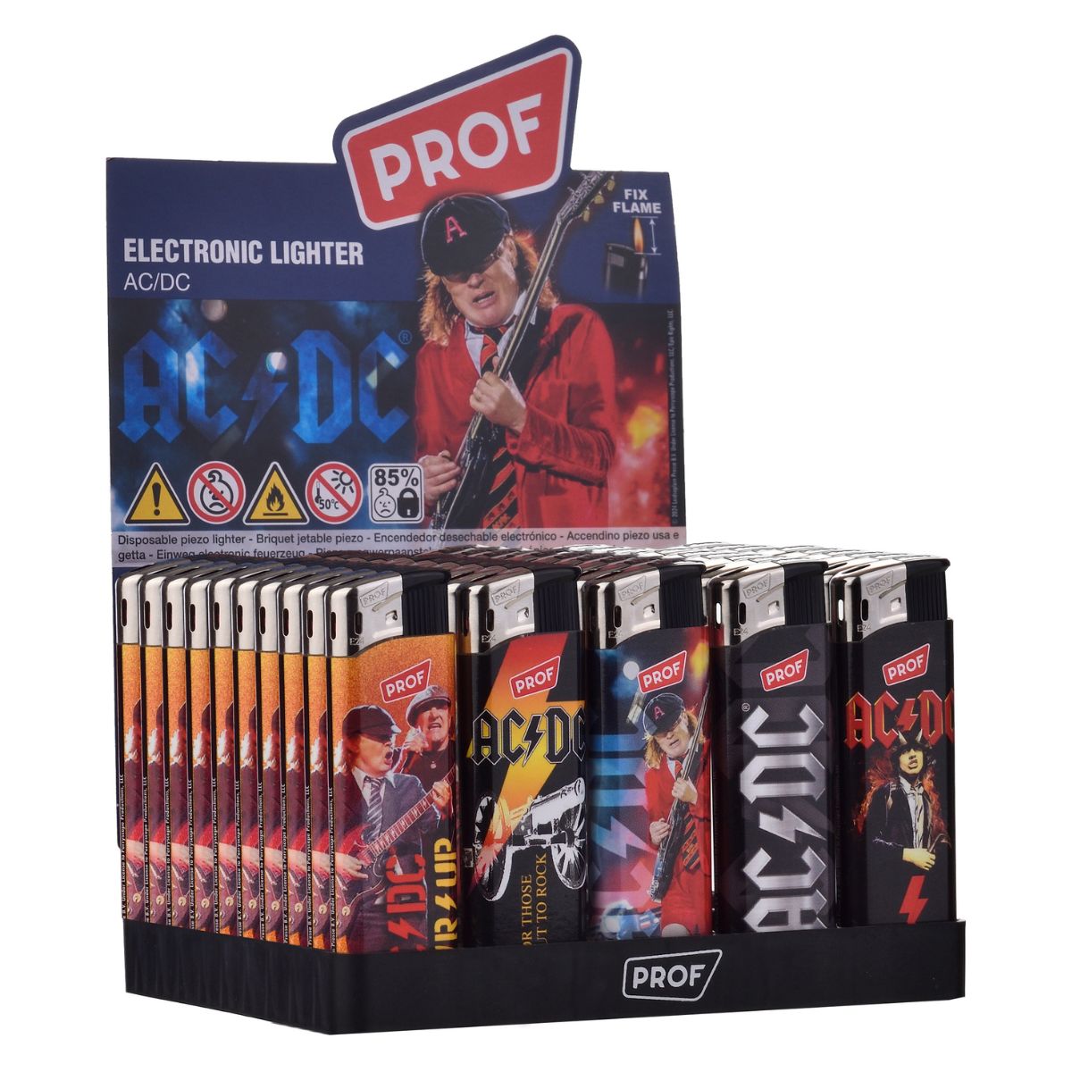 Accendino Prof AC/DC Fixflame (50 pz/display) Accendino Prof AC/DC Fixflame (50 pz/display)