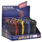 Prof Accendino Mini Torcia Quadrato a Fiamma Jet (12 pz/espositore)