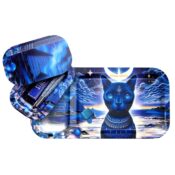 V-Syndicate Duotray Feline Pharaoh Vassoio per Rollare in Metallo con Mini Vassoio Rimovibile 32x16cm