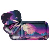 V-Syndicate Duotray Game Over Vassoio Rollaggio Metallo con Vassoio Stash Rimovibile 32x16cm