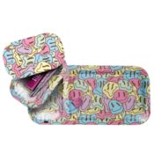 V-Syndicate Duotray Smiley Vassoio per Rollare in Metallo con Vassoio Portaoggetti Rimovibile 32x16 cm