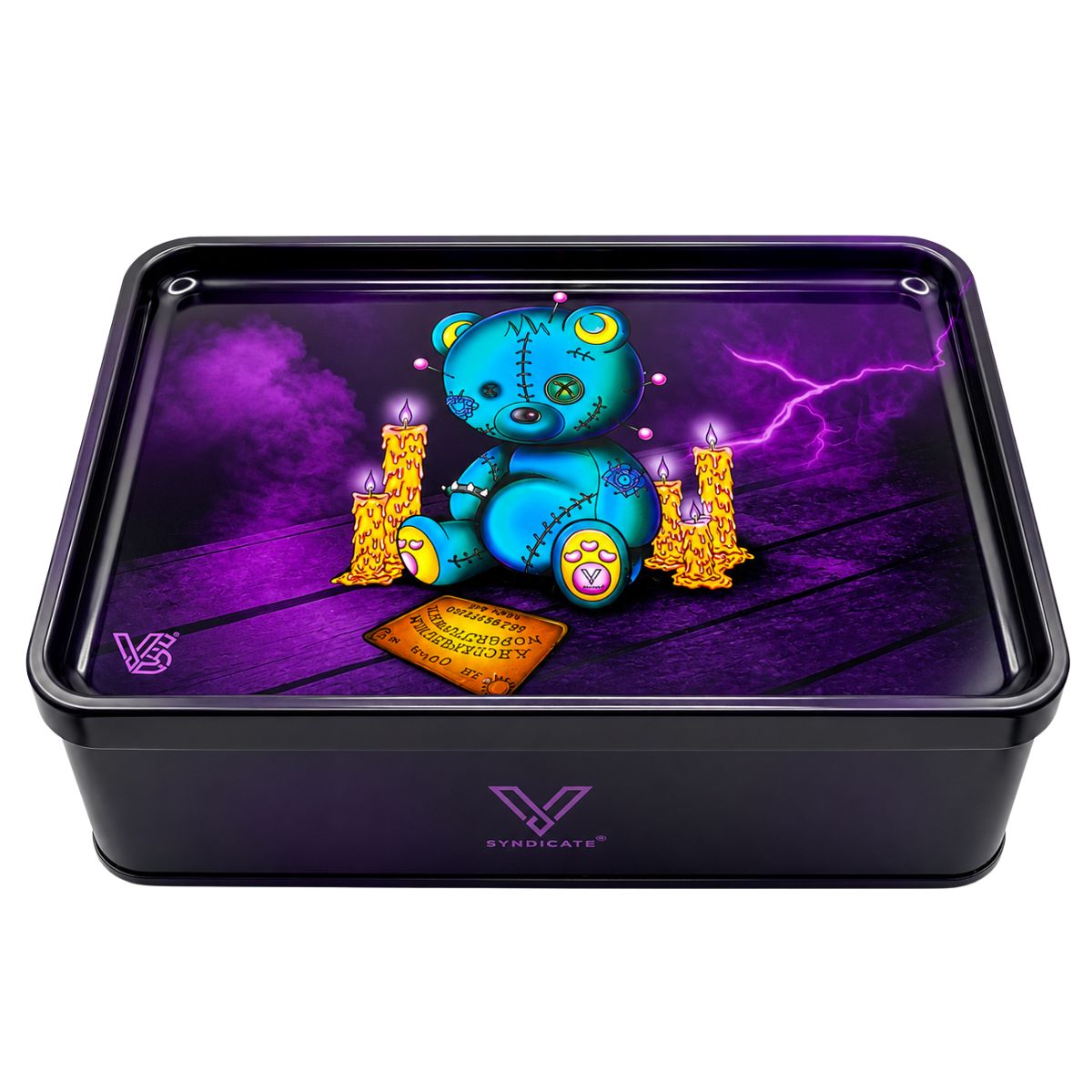V-Syndicate Syndicase Plus Vassoio per Rollare Ouija Bear con Scatola in Latta V-Syndicate Syndicase Plus Vassoio per Rollare Ouija Bear con Scatola in Latta