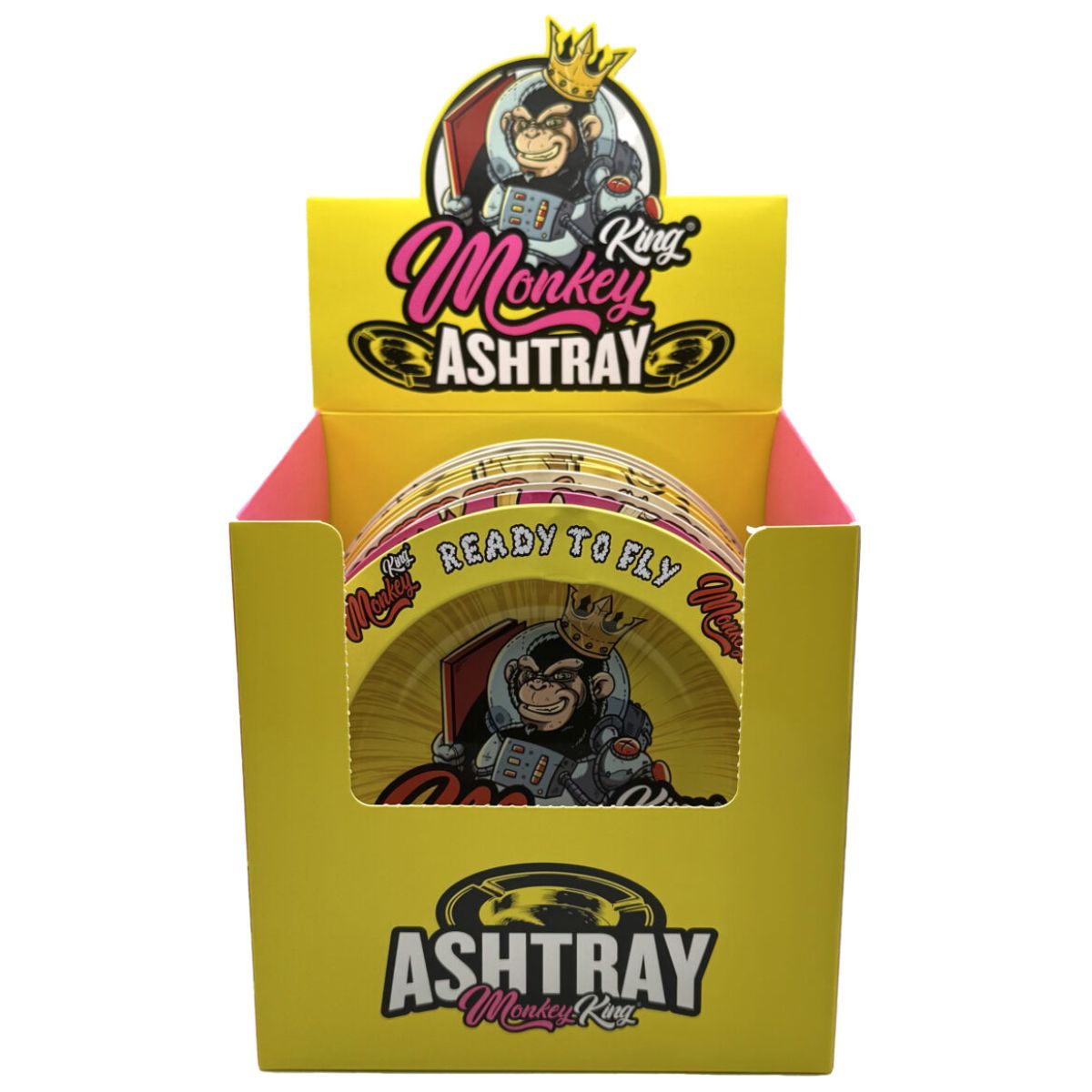 Monkey King Monkey Metallic Ashtray (15pz/display) Monkey King Monkey Metallic Ashtray (15pz/display)