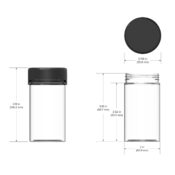 Chubby Gorilla Aviator CR Container 150ml Dimension