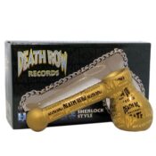 Death Row Records 6 Full Metallic Etched Hammer Hand Pipe Gold 3